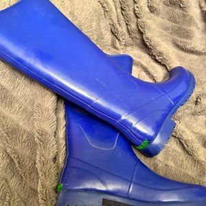 Ralph Lauren Tall Rain boots. Royal blue with green interior.